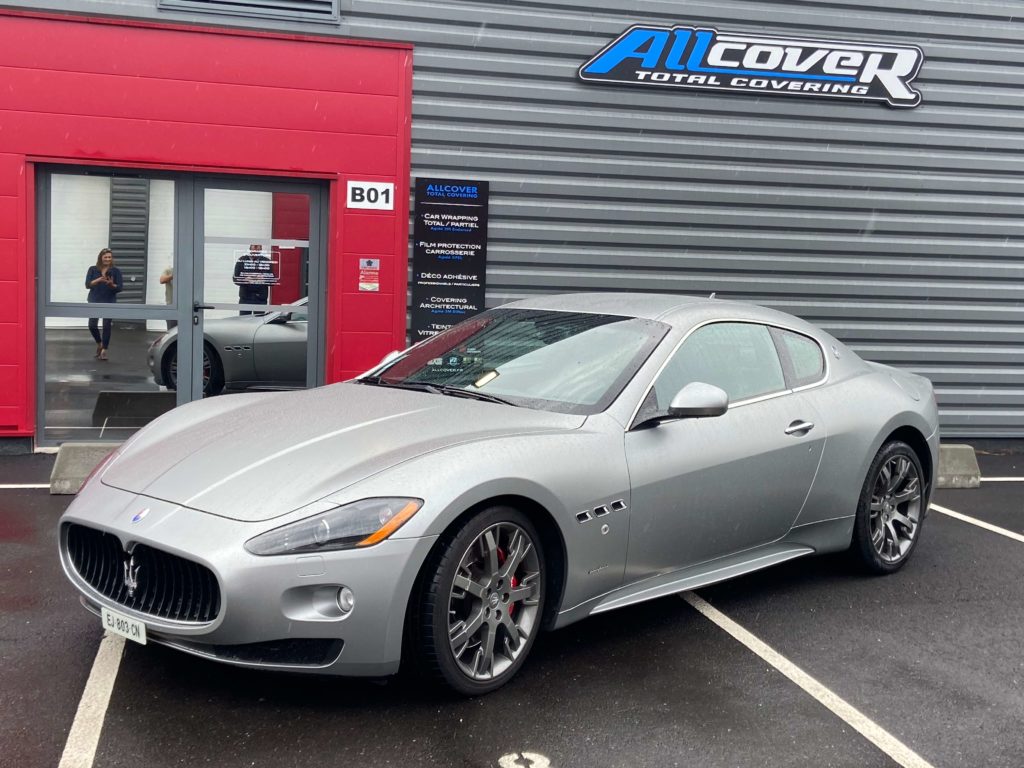 Maserati Gran Turismo AVERY Satin Metallic Light Grey