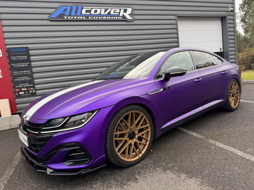 Volkswagen Arteon R – KPMF Matte Amethyst Titanium / 3M PWF Gloss Black