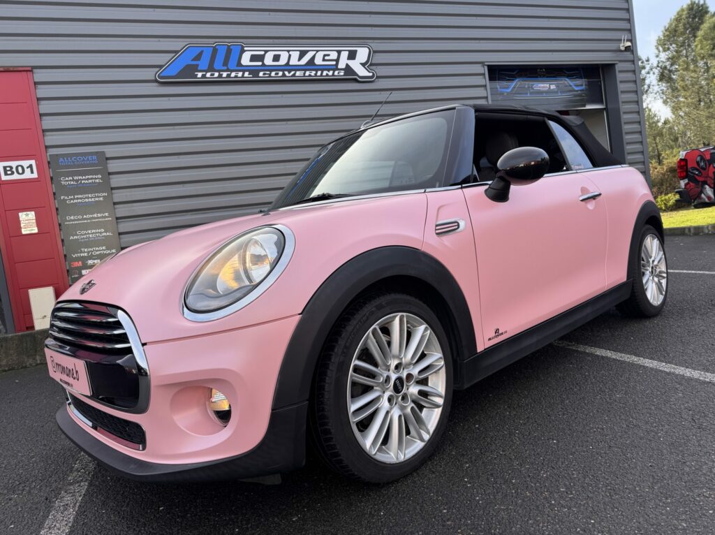 Mini Cooper cabriolet – Arlon Satin Paradise Pink