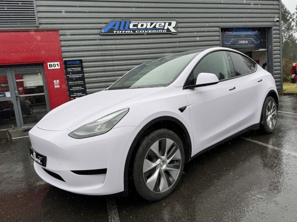 Tesla Model Y – Avery Dennison Satin Flamingo Dance
